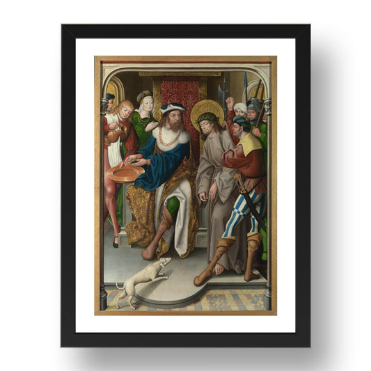 Master of Cappenberg (Jan Baegert): Christ before Pilate, Poster in 17x13"(A3) Frame