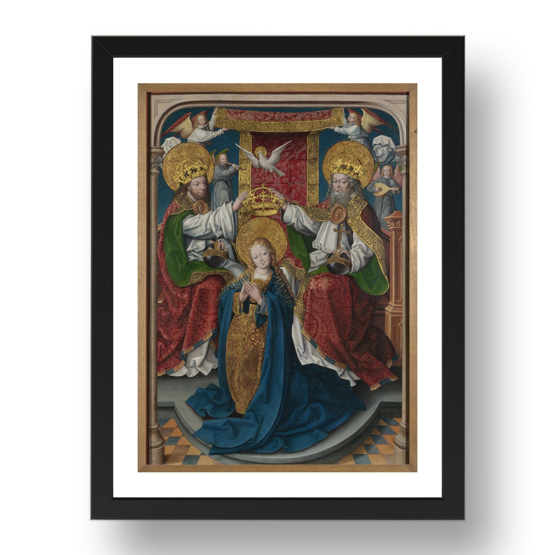 Master of Cappenberg (Jan Baegert): The Coronation of the Virgin, Poster in 17x13"(A3) Frame