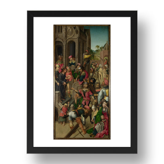 Master of Delft: Christ presented to the People: Left Hand Panel, Poster in 17x13"(A3) Frame