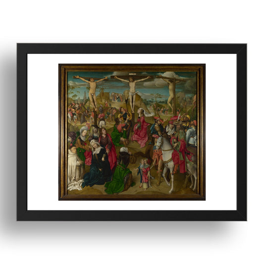 Master of Delft: The Crucifixion: Central Panel, Poster in 17x13"(A3) Frame