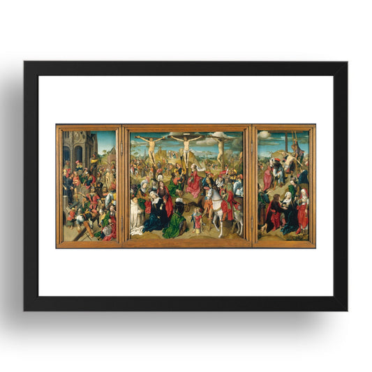 Master of Delft: Triptych: Scenes from the Passion of Christ, Poster in 17x13"(A3) Frame