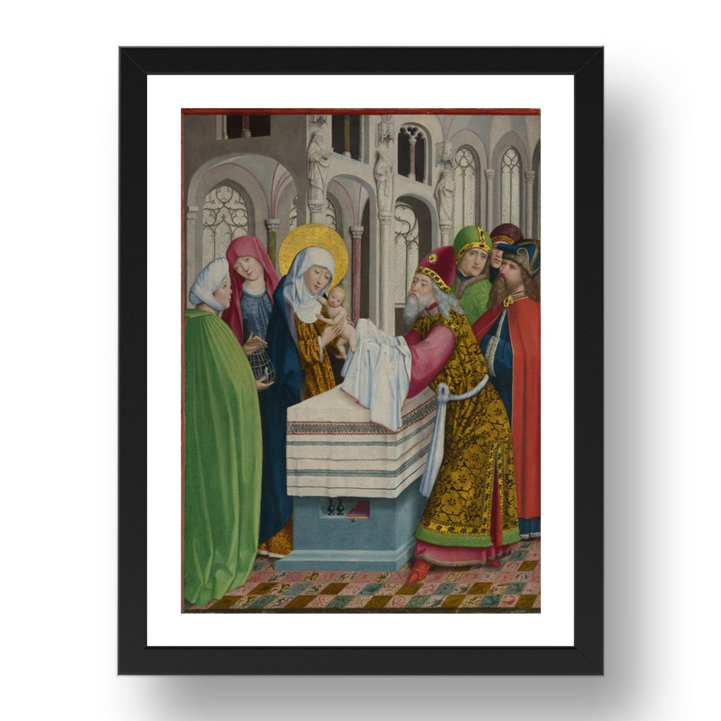 Master of Liesborn: The Presentation in the Temple, Poster in 17x13"(A3) Frame