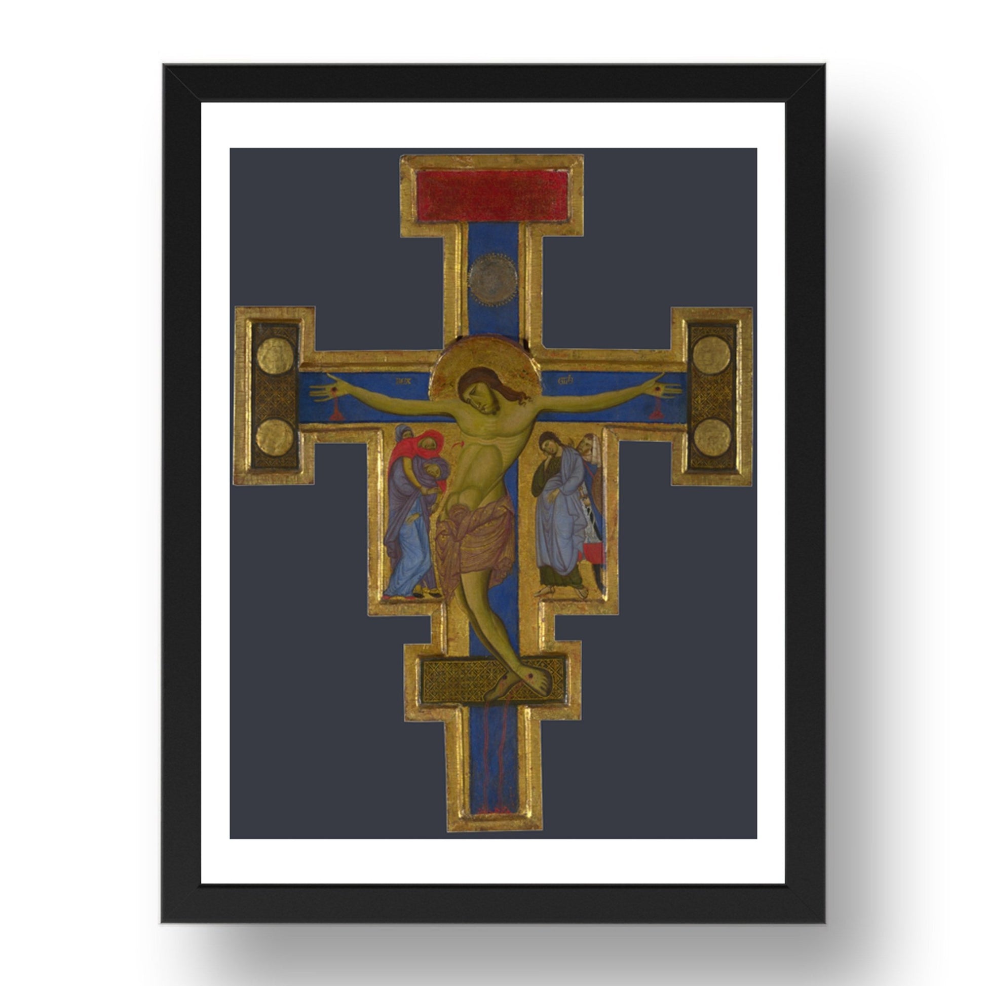 Master of Saint Francis: Crucifix, Poster in 17x13"(A3) Frame