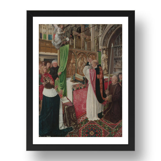 Master of Saint Giles: The Mass of Saint Giles, Poster in 17x13"(A3) Frame