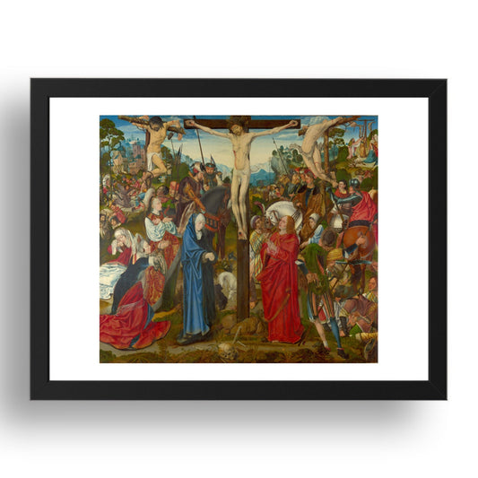Master of the Aachen Altarpiece: The Crucifixion, Poster in 17x13"(A3) Frame