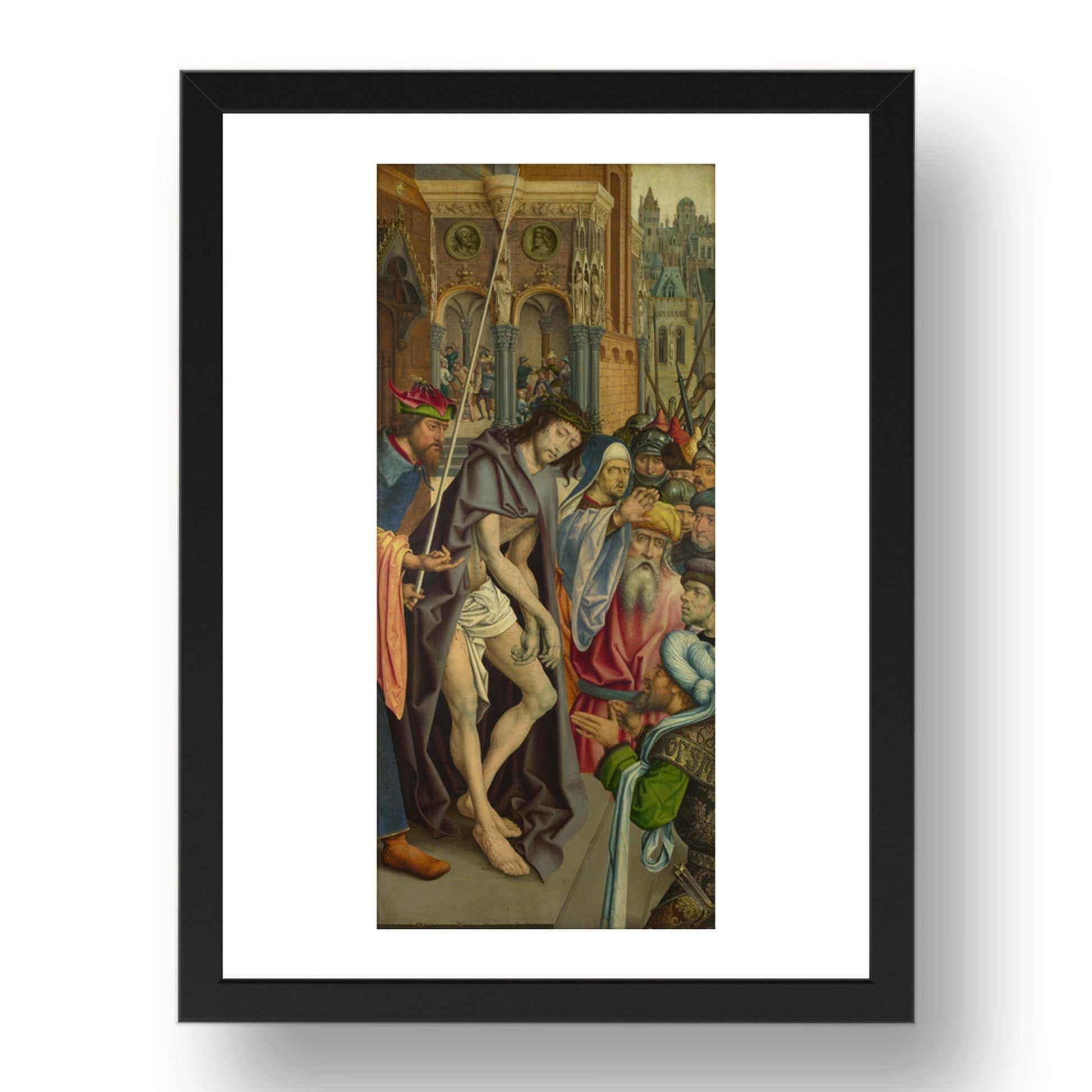Master of the Bruges Passion Scenes: Christ presented to the People, Poster in 17x13"(A3) Frame
