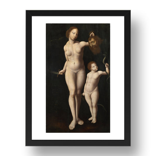 Master of the Mansi Magdalen: Judith and the Infant Hercules, Poster in 17x13"(A3) Frame