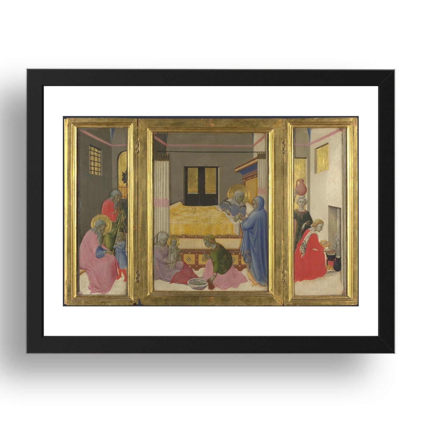 Master of the Osservanza: The Birth of the Virgin, Poster in 17x13"(A3) Frame