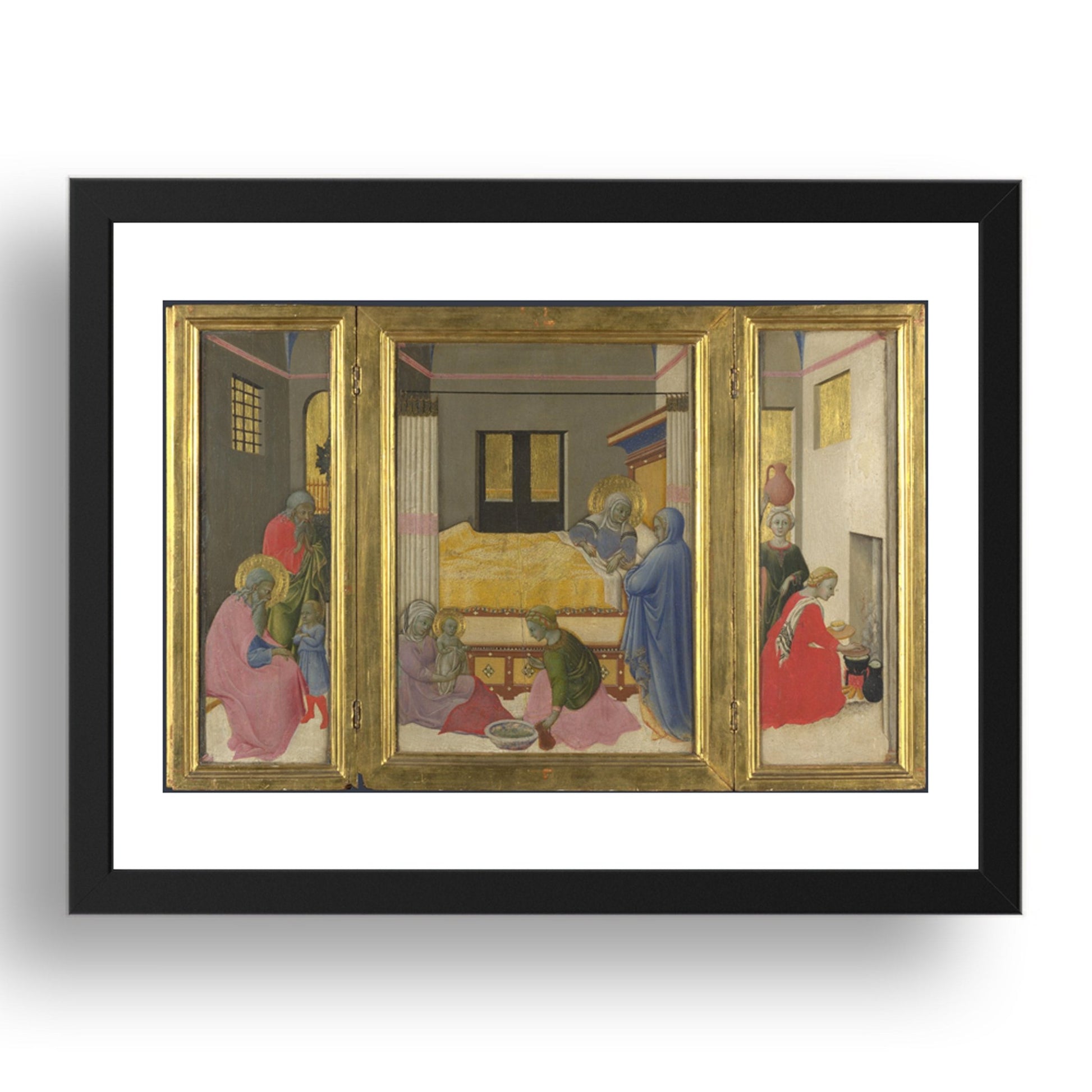 Master of the Osservanza: The Birth of the Virgin, Poster in 17x13"(A3) Frame