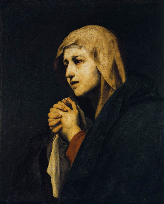 Mater Dolorosa, 1638, vintage artwork by Jusepe de Ribera, 12x8" (A4) Poster