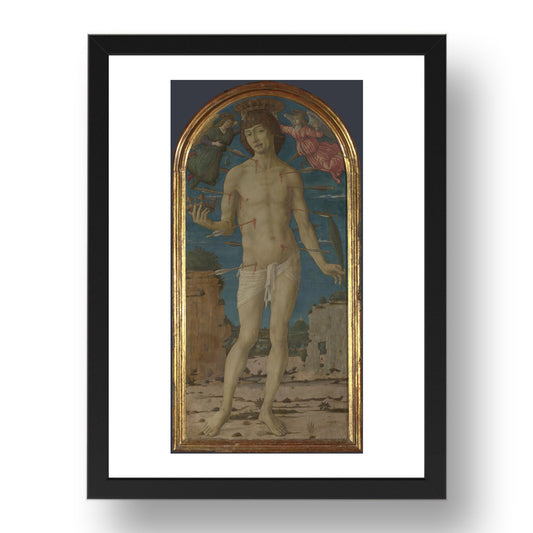 Matteo di Giovanni: Saint Sebastian, Poster in 17x13"(A3) Frame