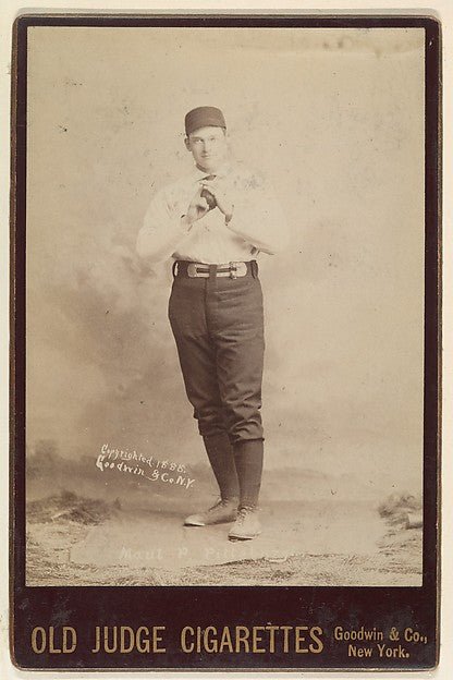 :Maul Pitcher Pittsburgh from the series Old Judge Cigarettes 1888, vintage artwork, 16x12"(A3) Poster Print