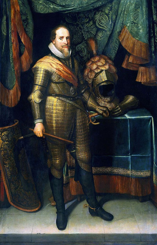 Maurice of Nassau, Prince of Orange, vintage artwork by Michiel Jansz. van Mierevelt, 12x8" (A4) Poster