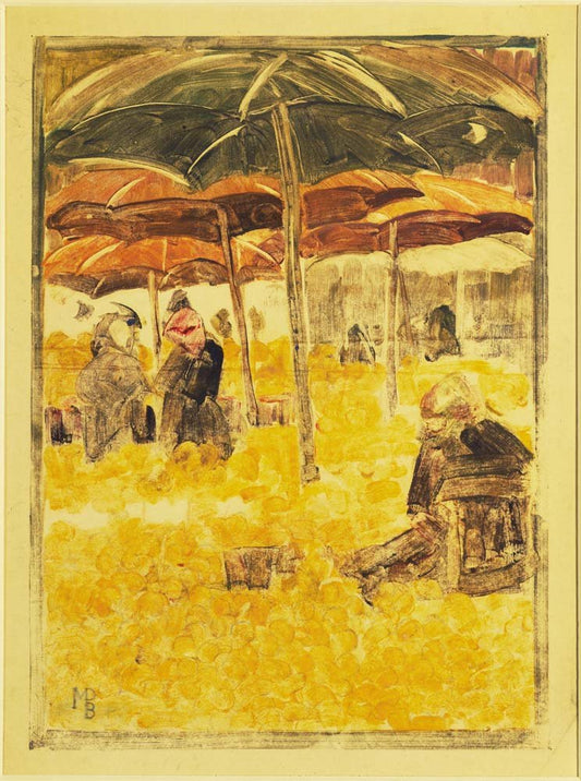 Maurice Prendergast - Orange Market, vintage art, modern poster print