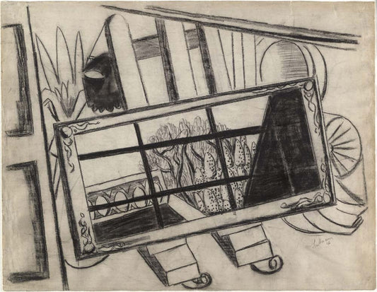 Max Beckmann - A Mirror on an Easel, vintage art, modern poster print