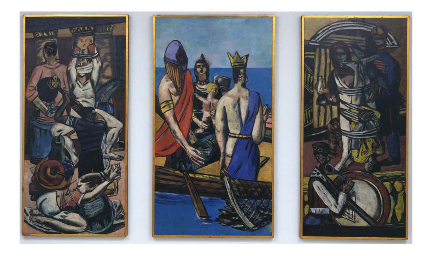Max Beckmann - Departure, 16x12" (A3) Poster Print
