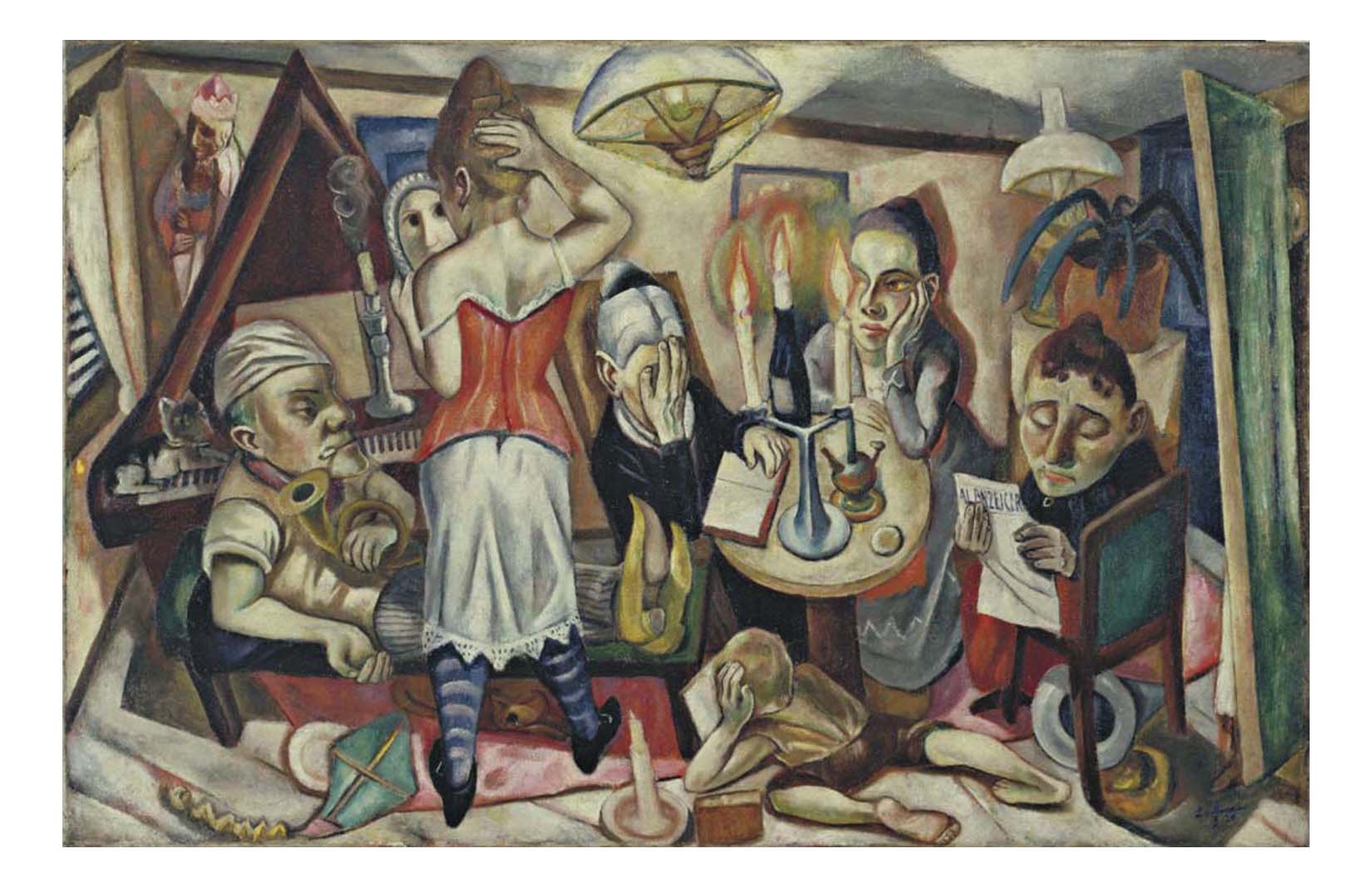 Max Beckmann - Family Picture, 16x12" (A3) Poster Print