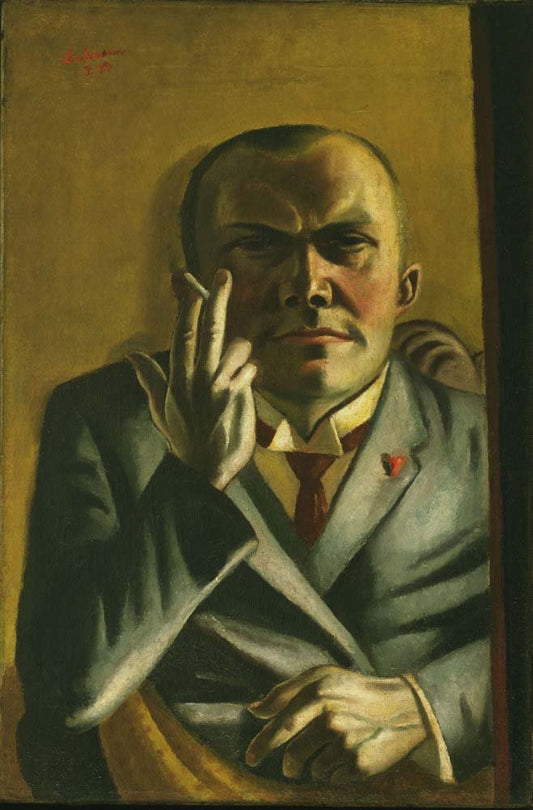 Max Beckmann - Self-Portrait with a Cigarette, vintage art, modern poster print