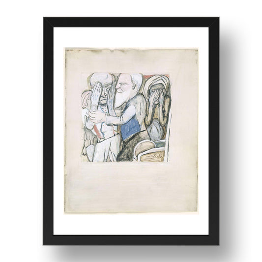 Max Beckmann: The Return of the Prodigal Son, modernist artwork, A3 Size Reproduction Poster Print in 17x13" Black Frame