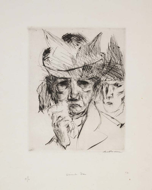 Max Beckmann - Weeping Woman, vintage art, A3 (16x12")  Poster Print 