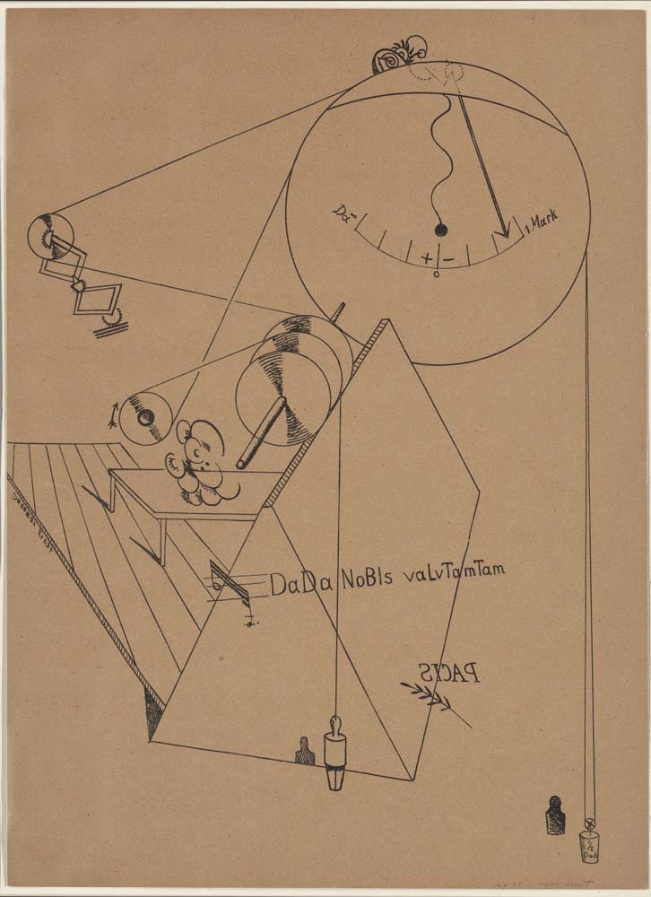 Max Ernst - , plate VIII from Fiat modes pereat ars, vintage art, A3 (16x12")  Poster Print 