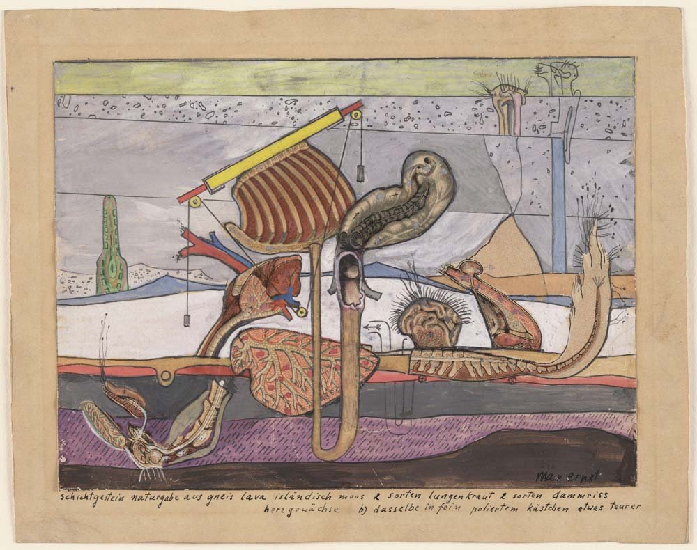 Max Ernst - Stratified Rocks, Nature's Gift vintage art, A3 (16x12")  Poster Print 