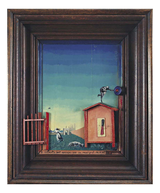 Max Ernst - Two Children Are Threatened by a Nightingale, 16x12" (A3) Poster Print