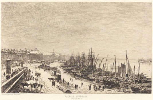 Maxime Lalanne:Rade de Bordeaux,16x12"(A3) Poster