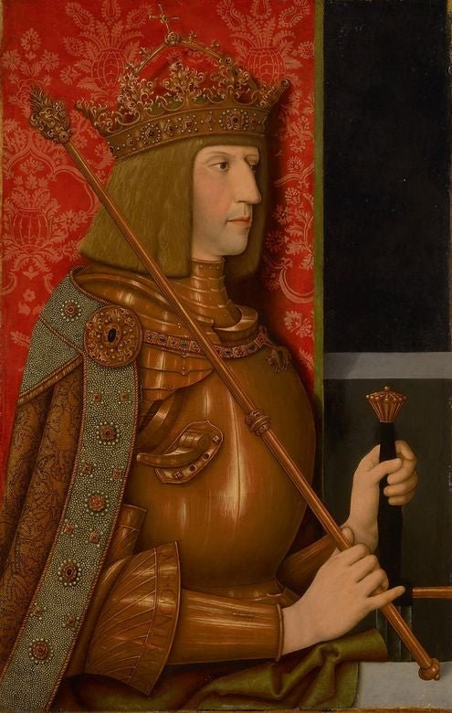 Maximilian I, vintage artwork by Bernhard Strigel, A3 (16x12") Poster Print