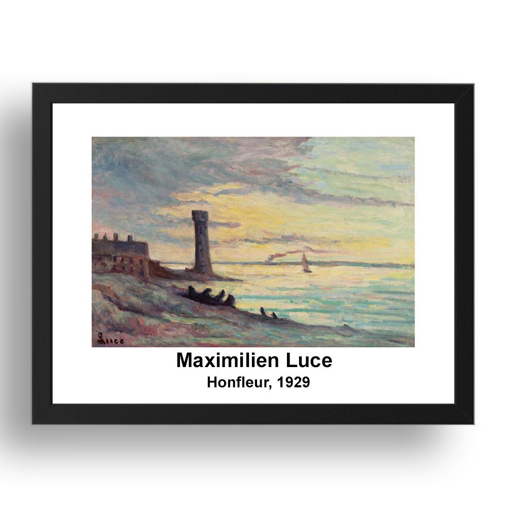 Maximilien Luce: Honfleur 1929, vintage impressionist artwork, 17x13"(A3) Frame
