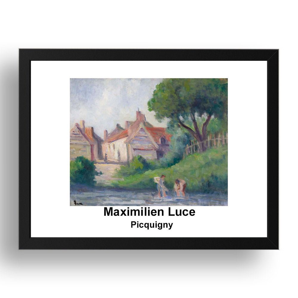 Maximilien Luce: Picquigny, vintage impressionist artwork, 17x13"(A3) Frame