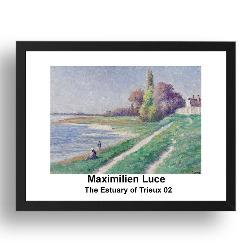 Maximilien Luce: The Estuary of Trieux 02, vintage impressionist artwork, 17x13"(A3) Frame