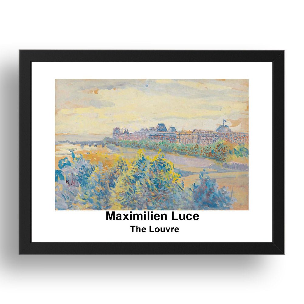 Maximilien Luce: The Louvre, vintage impressionist artwork, 17x13"(A3) Frame