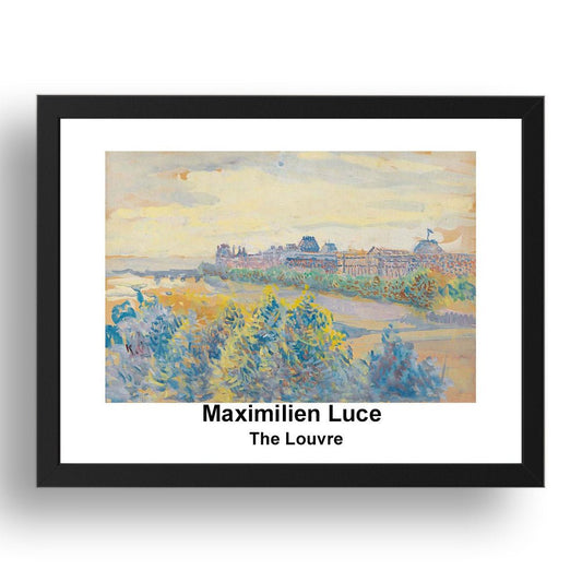 Maximilien Luce: The Louvre, vintage impressionist artwork, 17x13"(A3) Frame