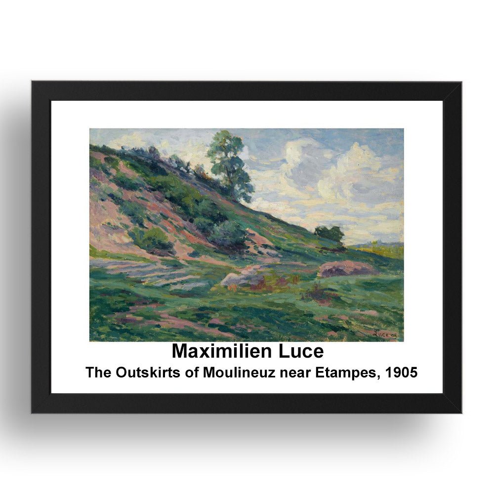 Maximilien Luce: The Outskirts of Moulineuz near Etampes 1905, vintage impressionist artwork, 17x13"(A3) Frame