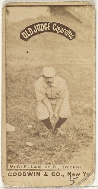 :McClellan 2nd Base Brooklyn from the Old Judge series for O-16x12"(A3) Poster
