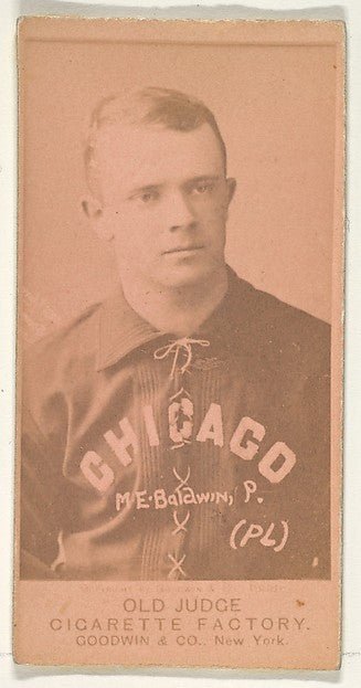 :M.E. Baldwin Pitcher Chicago from the Old Judge series for-16x12"(A3) Poster