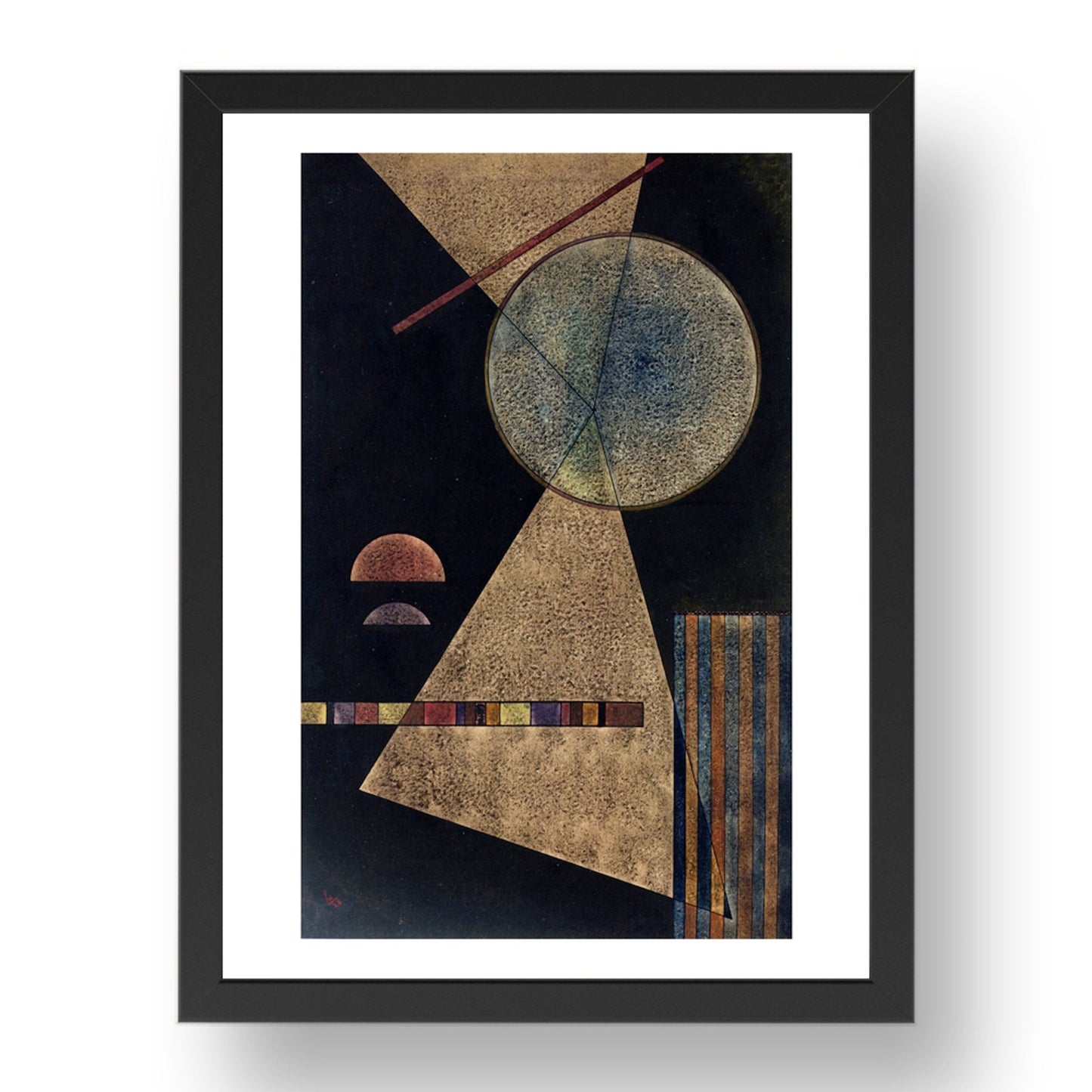 Meeting Point 1928 by Wassily Kandinsky, 17x13" Frame