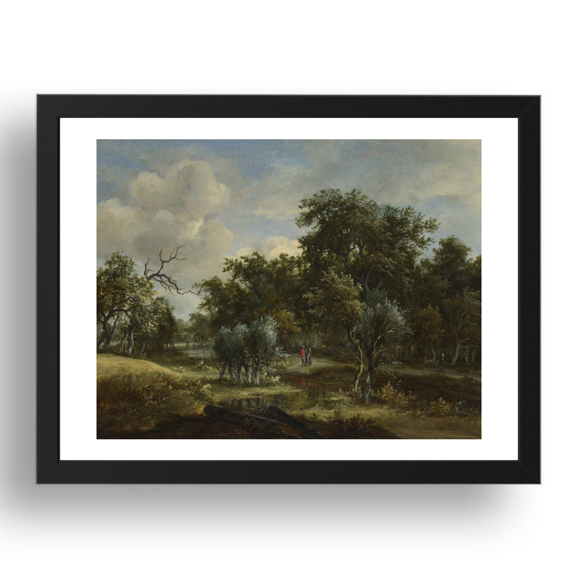 Meindert Hobbema: A Stream by a Wood, Poster in 17x13"(A3) Frame