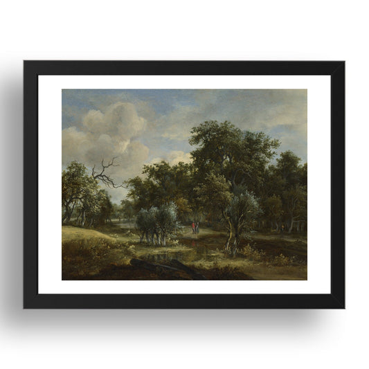Meindert Hobbema: A Stream by a Wood, Poster in 17x13"(A3) Frame