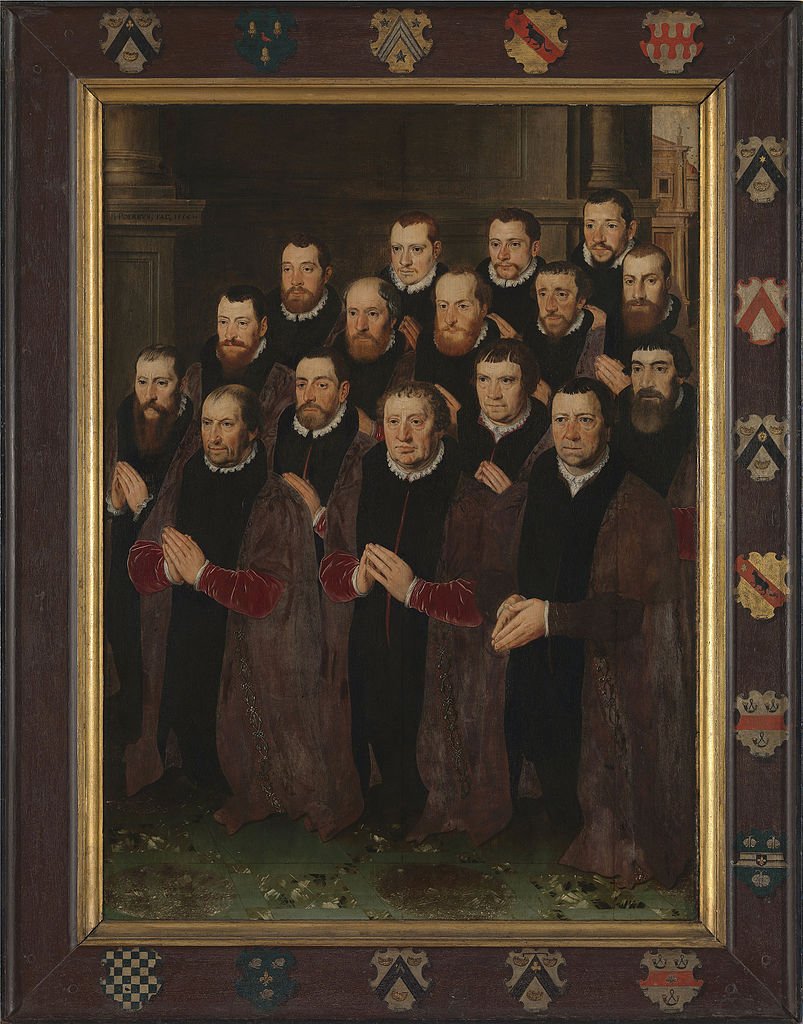 Members of the Fraternity of the Holy Blood, vintage artwork by Pieter Pourbus, A3 (16x12") Poster Print