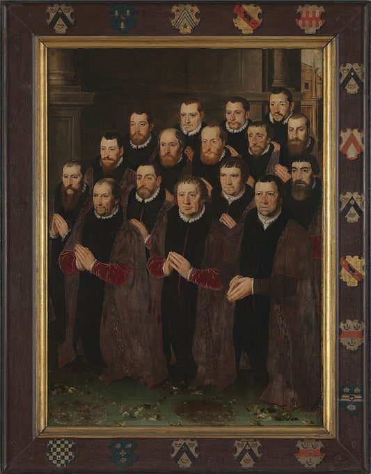Members of the Fraternity of the Holy Blood, vintage artwork by Pieter Pourbus, A3 (16x12") Poster Print