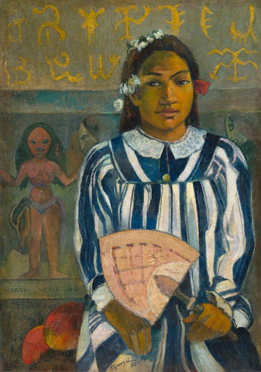 Merahi metua no Tehamana (Tehamana Has Many Parents or The Ancestors of Tehamana) by  Paul Gauguin, 23x16"( A2 size ) Poster Print