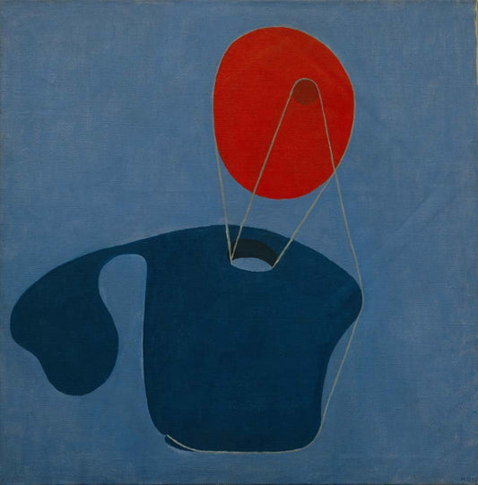 Meret Oppenheim - Red Head, Blue Body, vintage art, modern poster print