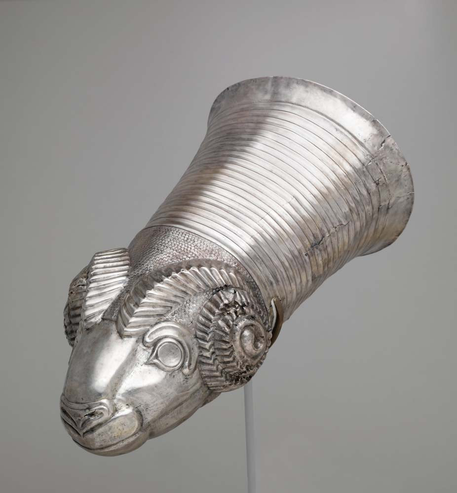 vessel terminating in head of a ram by Unknown, 12x8" (A4) Poster