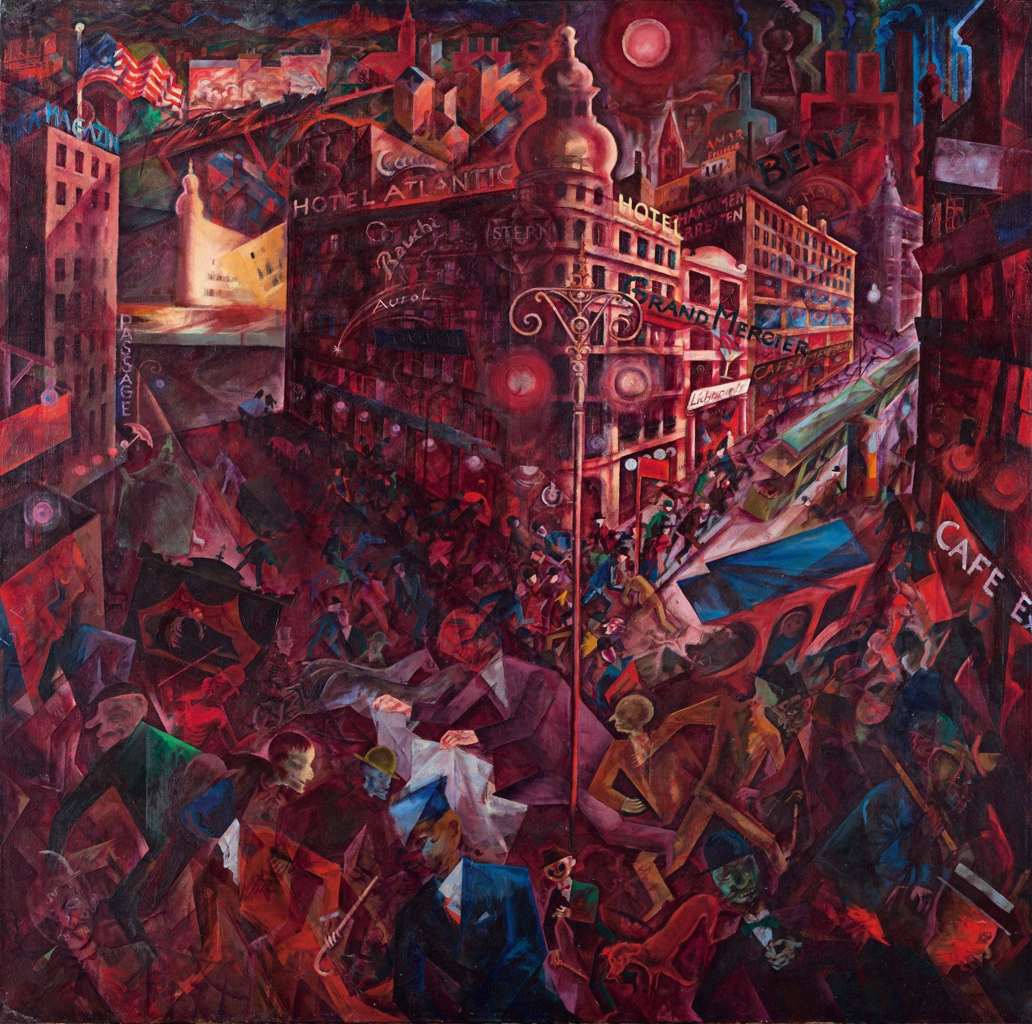 Metropolis by George Grosz, vintage art, modern poster print