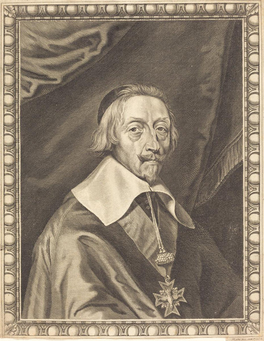 Michel Lasne:Armand Jean du Plessis, Cardinal Richelieu,16x12"(A3) Poster