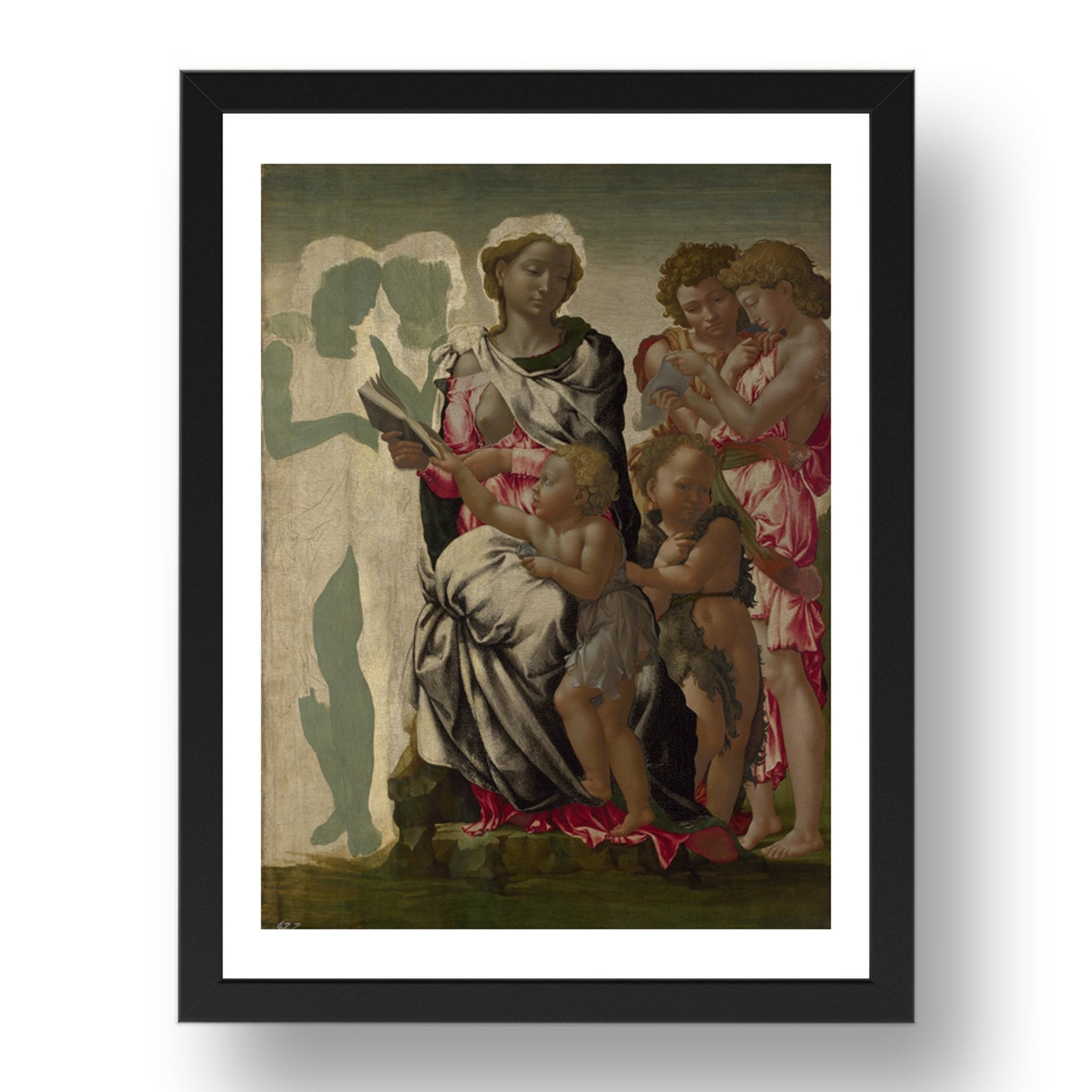 Michelangelo: 'The Manchester Madonna', Poster in 17x13"(A3) Frame