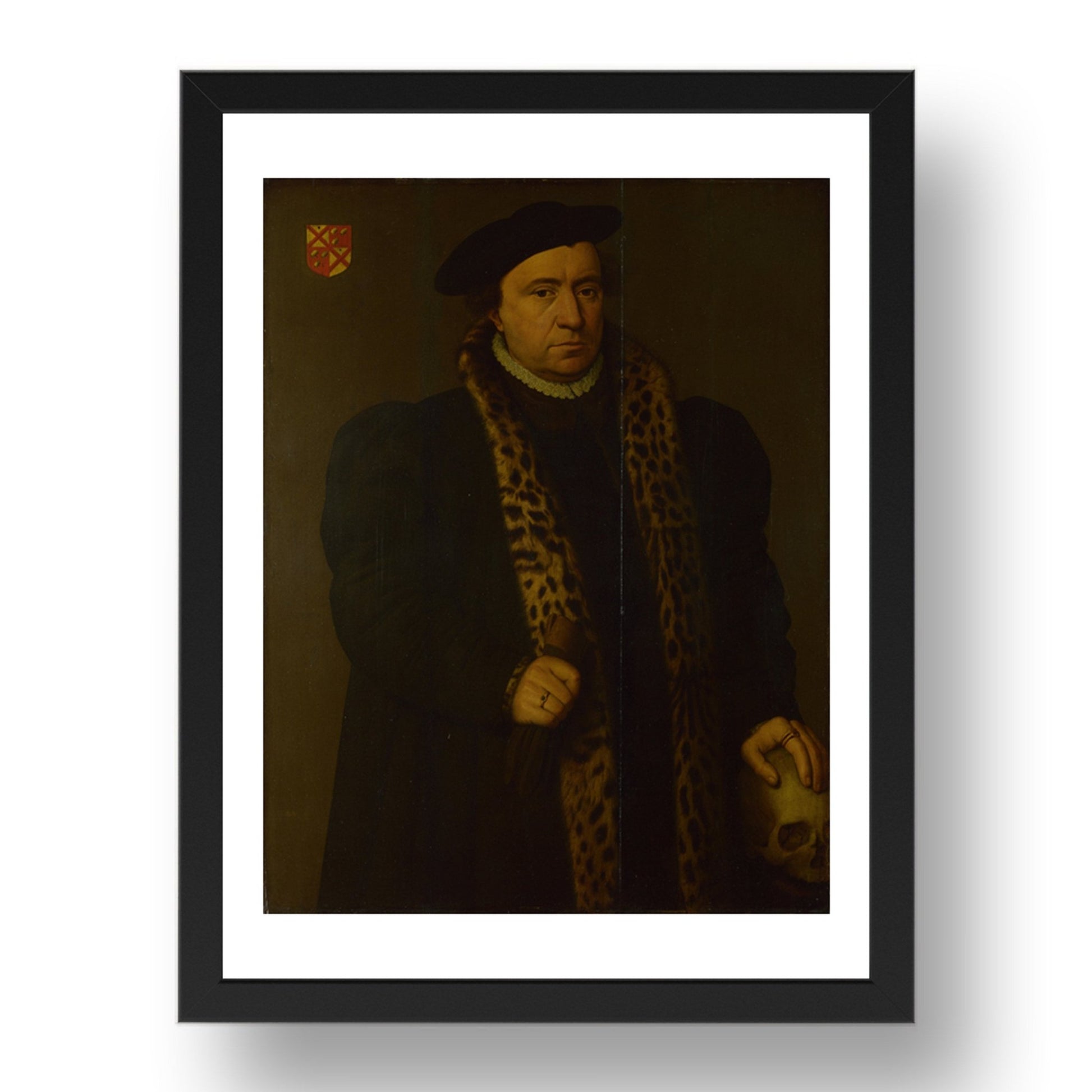 Michiel Coxcie: A Man with a Skull, Poster in 17x13"(A3) Frame