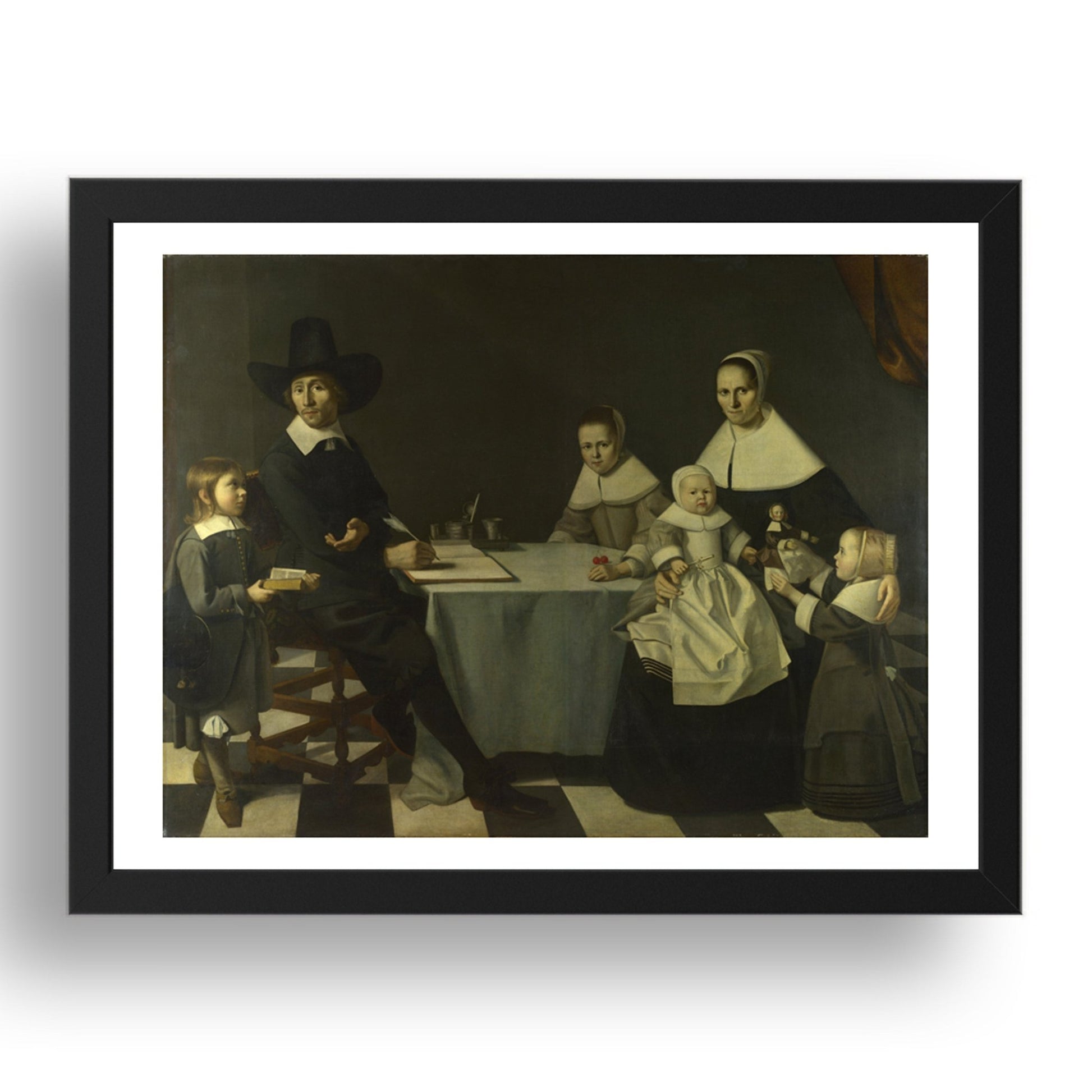 Michiel Nouts: A Family Group, Poster in 17x13"(A3) Frame